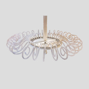 A large Murano Lattimo ceiling light