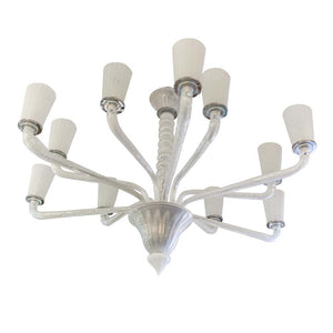 Silver and clear Venetian chandelier