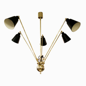 Star Five Ceiling light Black and Brass