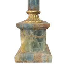 Load image into Gallery viewer, Single French 1950s Blue Marble Table Lamp
