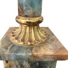 Load image into Gallery viewer, Single French 1950s Blue Marble Table Lamp
