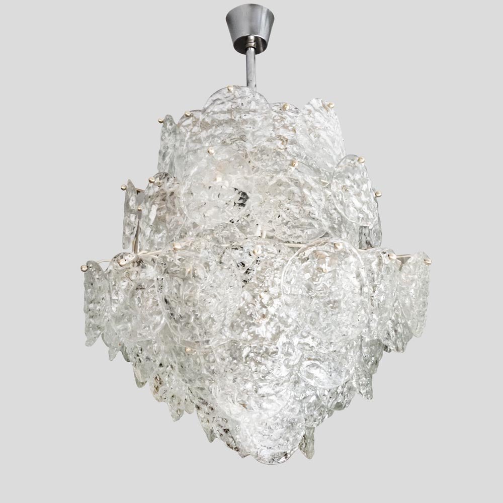 1960s Vintage Italian design chandelier by Av Mazzega