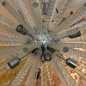 Murano twisted clear Glass Sputnik ceiling light