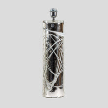 Load image into Gallery viewer, Pair of Silver Mirrored Murano glass table lamps
