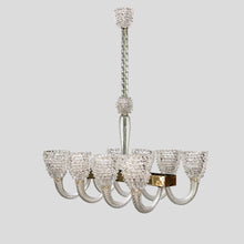 Load image into Gallery viewer, Rostrato Murano glass chandelier by Barovier and Toso
