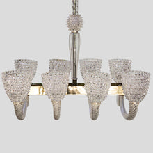 Load image into Gallery viewer, Rostrato Murano glass chandelier by Barovier and Toso
