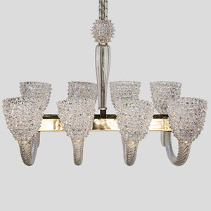 Rostrato Murano glass chandelier by Barovier and Toso