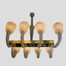 Load image into Gallery viewer, Rostrato Murano glass chandelier by Barovier and Toso
