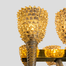 Load image into Gallery viewer, Rostrato Murano glass chandelier by Barovier and Toso
