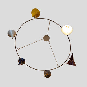 Tre Cento large brass ring ceiling light