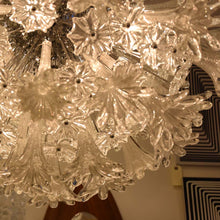 Load image into Gallery viewer, Venini Esprit clear and silver glass ceiling light
