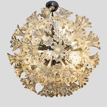 Load image into Gallery viewer, Venini Esprit clear and silver glass ceiling light
