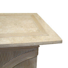 Load image into Gallery viewer, Pair of 1970s/80s Italian Rattan &amp; Tessellated Travertine Pedestals
