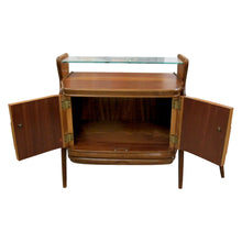Load image into Gallery viewer, Pair of 1950s Scandinavian Bedside Tables with Glass Shelves
