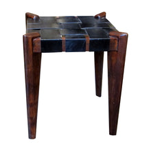 Load image into Gallery viewer, Pair of Teak and Leather Stools, 1950s, American
