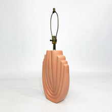 Load image into Gallery viewer, 1980s Salmon Pink Ceramic Table Lamp
