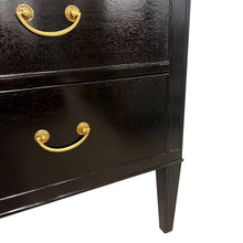 Load image into Gallery viewer, Swedish Early 1900s Black Chest of Drawers with Original Brass Hardware
