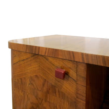 Load image into Gallery viewer, Pair of 1930s Belgian Art Deco Walnut Veneered Bedside Tables
