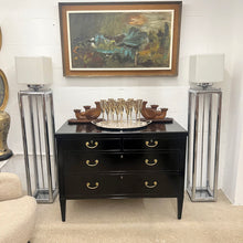 Load image into Gallery viewer, Swedish Early 1900s Black Chest of Drawers with Original Brass Hardware
