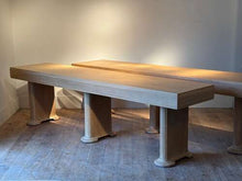 Load image into Gallery viewer, C1930 A Fine Pair of English Art Deco Oak Consoles / Serving Tables
