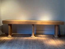 Load image into Gallery viewer, C1930 A Fine Pair of English Art Deco Oak Consoles / Serving Tables
