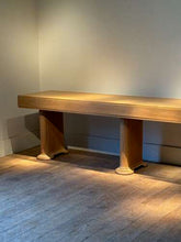Load image into Gallery viewer, C1930 A Fine Pair of English Art Deco Oak Consoles / Serving Tables
