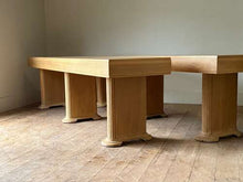Load image into Gallery viewer, C1930 A Fine Pair of English Art Deco Oak Consoles / Serving Tables
