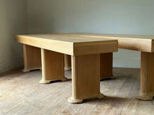 Load image into Gallery viewer, C1930 A Fine Pair of English Art Deco Oak Consoles / Serving Tables
