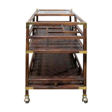 Load image into Gallery viewer, Mid-Century English Drinks Trolley with Removable Glass Tray
