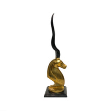 Load image into Gallery viewer, Brass Antelope Head Sculpture
