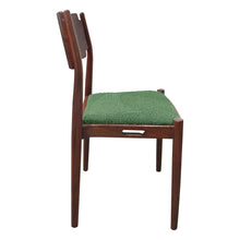 Load image into Gallery viewer, Set of 6 Danish Teak Dining Chairs in Green Bouclé, 1960s
