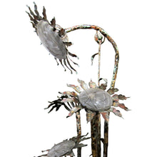 Load image into Gallery viewer, Extra Large Sculptural Wrought Iron Floor Lamp with Frosted Glass, 1970s/80s
