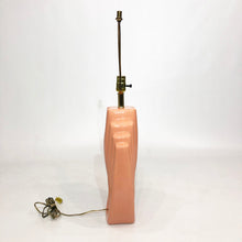 Load image into Gallery viewer, 1980s Salmon Pink Ceramic Table Lamp
