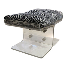 Load image into Gallery viewer, Pair of American Perspex Stools with Zebra Cushions, 1970s
