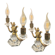 Load image into Gallery viewer, Pair of 1940s French Art Deco De Sèvres Crystal Table Lamps

