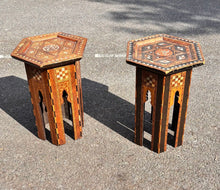 Load image into Gallery viewer, Two Moroccan side tables
