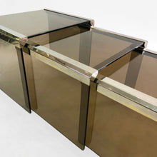 Load image into Gallery viewer, Gallotti &amp; Radice ‘Tris’ T35 Smoked Glass Nesting Tables
