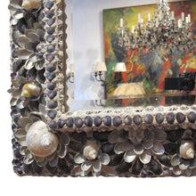 Load image into Gallery viewer, 19th-Century French Mirror with Contemporary Shell Adornments
