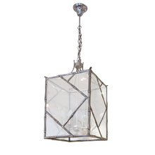 Load image into Gallery viewer, 1960s/70s English Large Silver-Plated Bronze Bamboo-Effect Lantern

