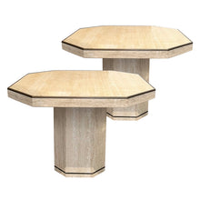 Load image into Gallery viewer, Pair of Vintage Travertine Tables by Willy Rizzo for Jean Charles, 1970s
