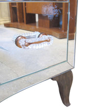 Load image into Gallery viewer, French Mirrored Chest of Drawers with Floral Detail, Circa 1950s
