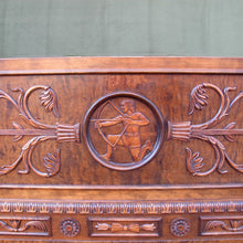 Load image into Gallery viewer, Mid-century Swedish Bench - Coffer - Blanket Box with Carvings
