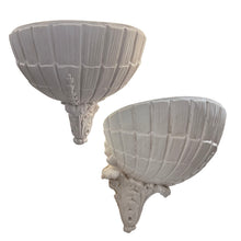 Load image into Gallery viewer, Pair of Scallop Shell Plaster Wall lights, English, 1960s
