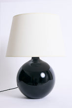 Load image into Gallery viewer, Art Deco Black Glass Table Lamp
