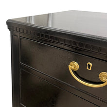 Load image into Gallery viewer, Swedish Early 1900s Black Chest of Drawers with Original Brass Hardware
