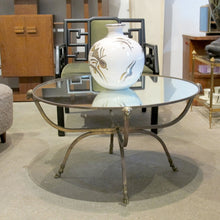 Load image into Gallery viewer, Maison Jansen Round Coffee Table with Rams head accent, 1950s

