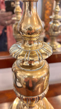 Load image into Gallery viewer, Substantial pair of 17/18th centurt brass candle stands
