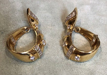 Load image into Gallery viewer, 18ct Gold natural diamond set earrings by Adler. 1980s
