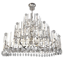 Load image into Gallery viewer, A large silver plated Gaetano Sciolari chandelier
