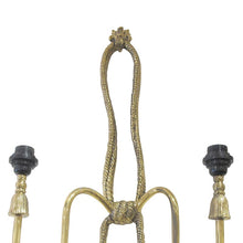 Load image into Gallery viewer, 1950s Pair of Valenti Brass Rope Wall Lights with Tassels, Spanish
